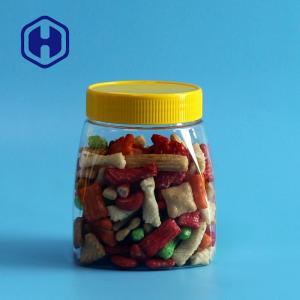 Quality 480ml Disposable PET Plastic Sweet Jars With Lid Food Safe Sugar Fondants wholesale