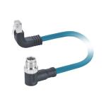 Oem M12 Ethernet Cable X Code Right Angled Male Connector Pur Cat 6a 4px26awg
