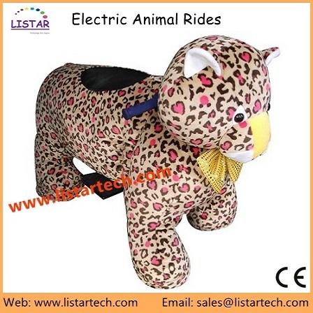 Leopard Animal Rides, Riding Toy Battery Kids Toy Car for Supermarket Shopping