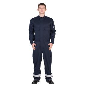 Quality Industrial Oil Field 310gsm Fire Resistant Coveralls With Reflective Tape wholesale