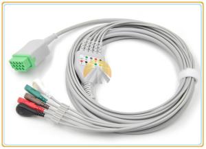 Quality GE Marquette ECG Electrode Cable 11 Pin Connector 5 Leadwires Snap wholesale
