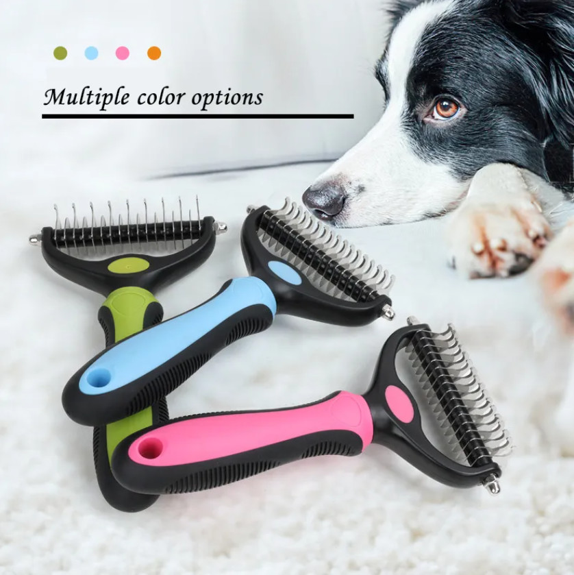 Stainless Steel Pet Grooming Brush Massage Dematting Double Sided Pet Cleaning Hair Removal Comb