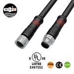 LED 2pins M12 Turning PA66 Waterproof Circular Connector IP68