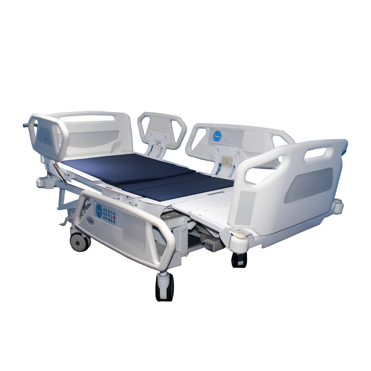 45cm Height Adjustment Electric Hospital Bed 500MM 5 Function Icu Bed ABS Rail