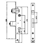 Metal Household Door Locks Security Rim Lock For Upvc / Aluminium Door
