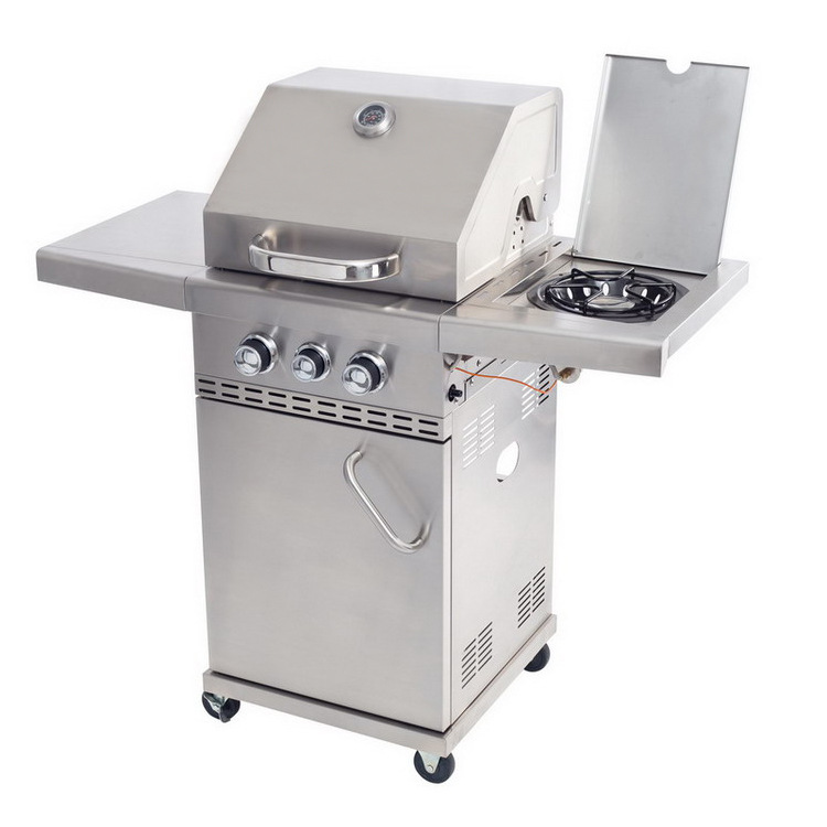 Large Capacity Smokeless Stainless Steel Bbq Grills Portable Outdoor Burner Gas Grill