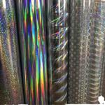 UV Resistant Embossed Clear Holographic Film Silver Laser Packaging Film