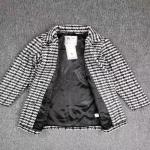 Black And White Children's Winter Clothes Thick Warm Melton Wool Coat