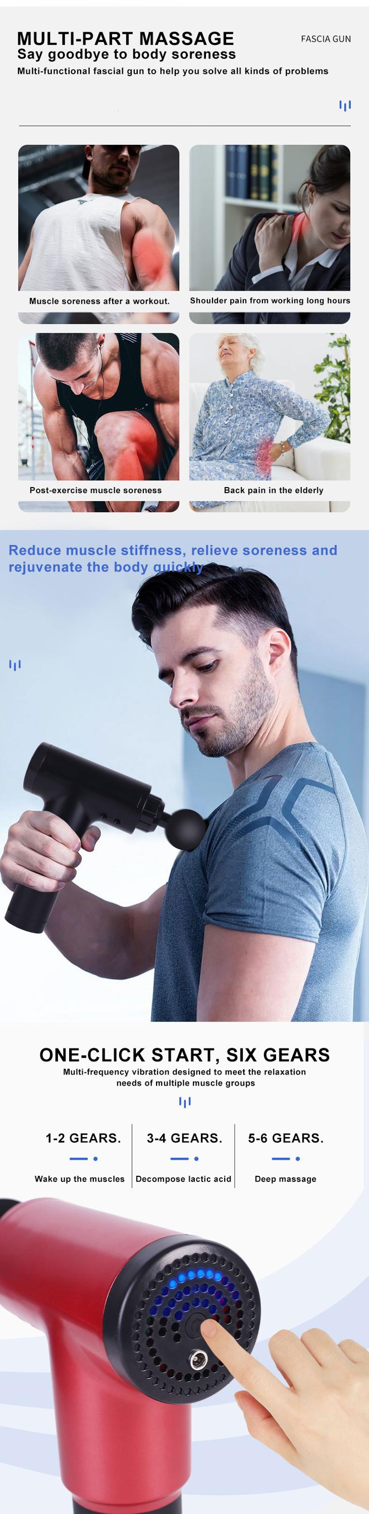 OEM Logo 24V Ergonomic Deep Tissue Muscle Massage Gun