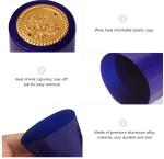 Aluminium Plastic Wine Bottle Heat Shrink Capsules With Blue Color And Custom