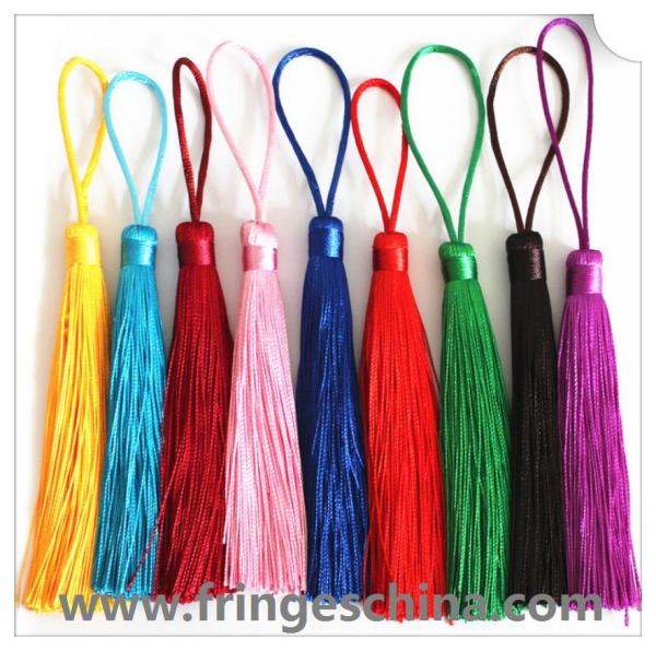 Fashion fluorescent mini tassels trimming fringe for pillow and graduation cap