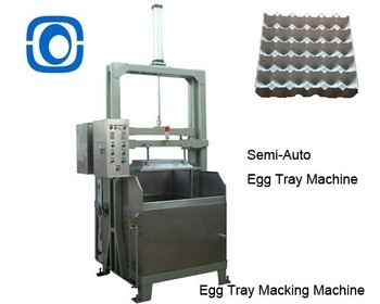 Semi Auto Egg Tray Packaging Machine , Reciprocating Fruit Tray Machine