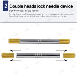 Quality Microblading 3D Embroidery Manual Tattoo Pen Double Heads Lock Needle Device wholesale