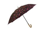 8K Fashion J Handle Wooden Stick Umbrella Personality Customized Logo