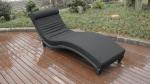 Modern Swimming Pool Waterproof Rattan Sun Lounger With Cushion