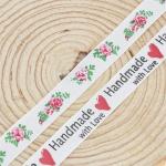 15mm*10m Flower Burlap Ribbon OEM ODM Custom Printed Ribbon Rolls