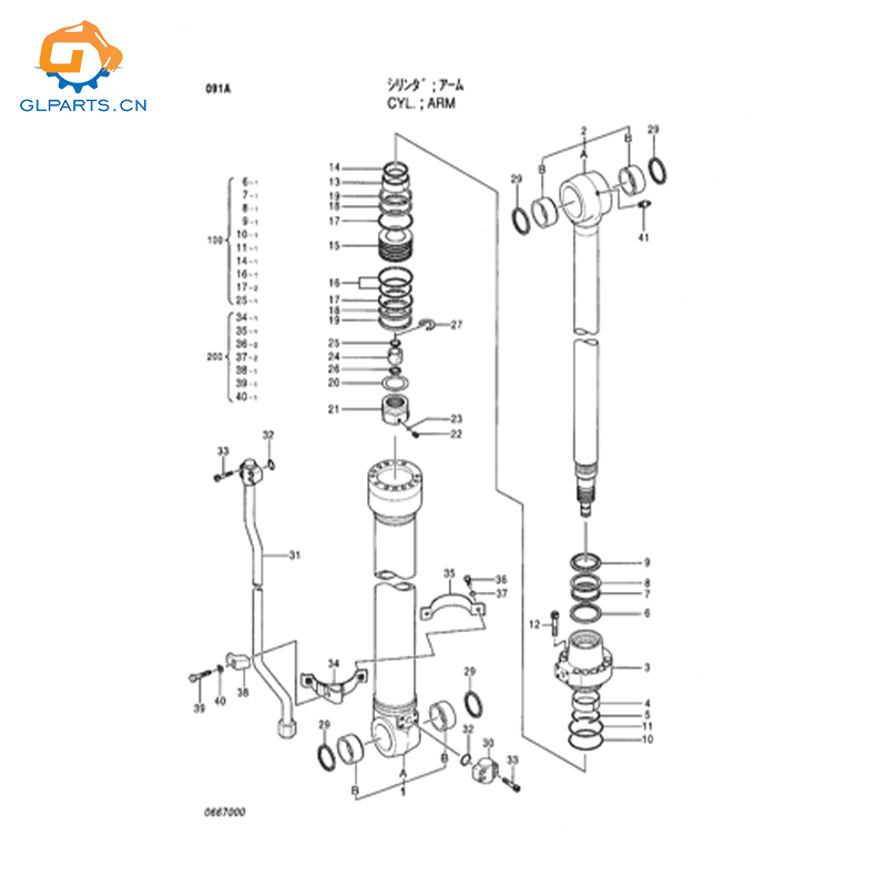 EX120-5 EX130H-5 4317313 Excavator Hydraulic Arm Cylinder Factory