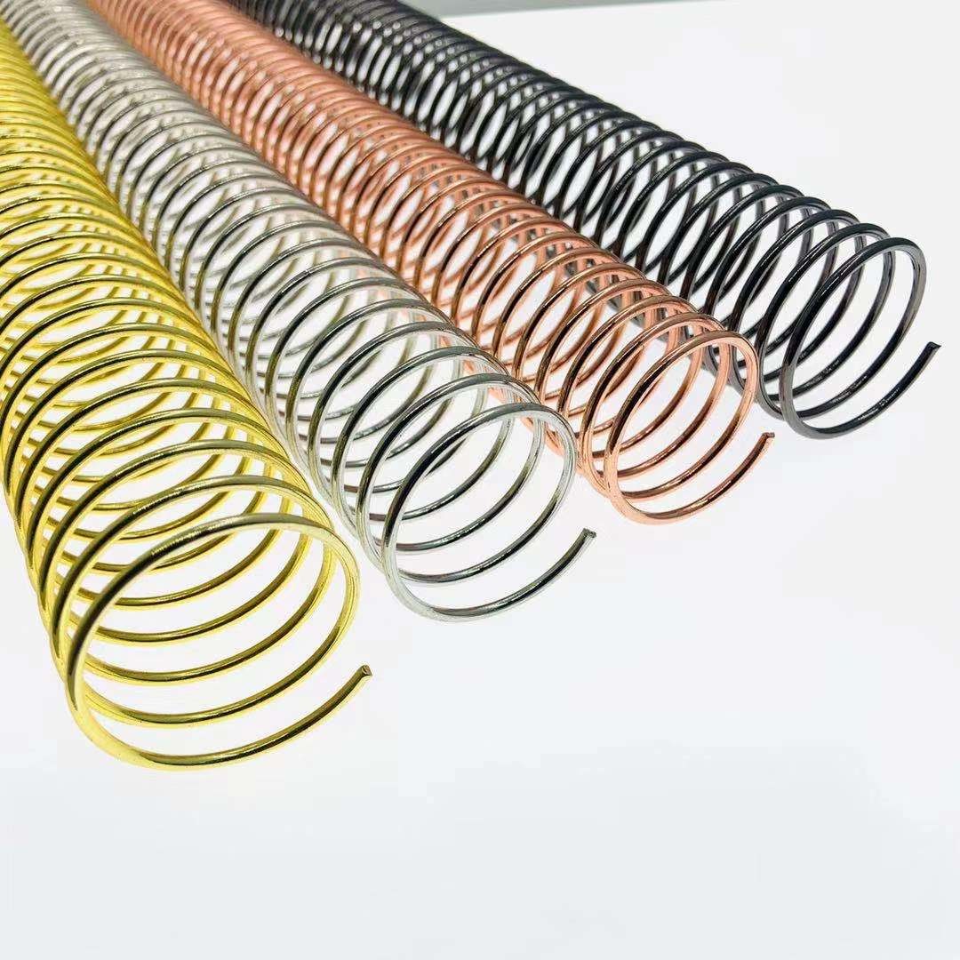 4:1 Pitch 1-1/4" Plated Metal Book Binding Coil , Suitable For High-End Notebooks