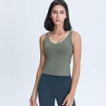 Lulu High-Intension V Neck U Back Chest Padded Vest Sport Gymwear Woman Yogawear