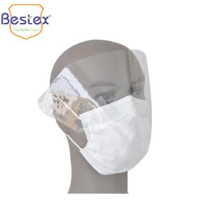 Quality 99% BFE Disposable Face Mask With Eye Shield wholesale