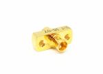 Gold Plated Male SMP RF Coaxial Connector 40GHz Frequency 2 Holes Flange Mount