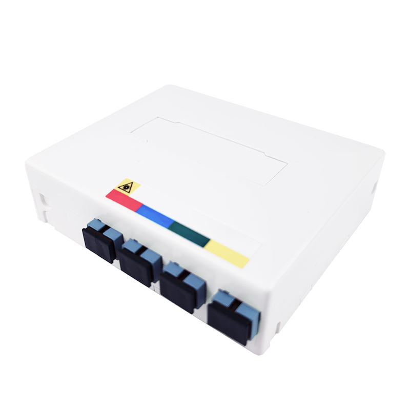 Indoor 4 Cores UPC Plastic Fiber Optic Faceplate Socket Panel with 100*80*30mm Size