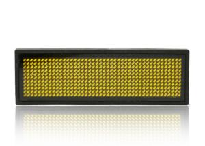 Quality Rectangle Yellow LED Name Badge Reusable Small LED Display Screens wholesale
