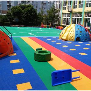 Quality Suspended Interlocking Sports Tiles Pp Plastic Basketball Court Floor wholesale