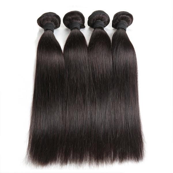 Double Machine Weft Virgin Human Hair Bundles Long Straight Hair Extensions For