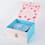 Customized Square Flip Book Box Facial Mask Jewelry Gift Lock Valentine'S Day