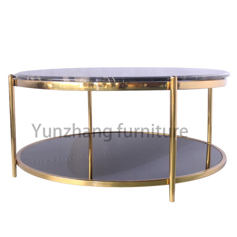 Medium Size Stainless Steel Table Home And Hotel Use With Marble Top