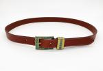 Rhinestone Metal Womens Soft Leather Belt Anti Brass Buckle 124g Weight