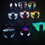Wholesale Custom Light Up El Mask Party Favor Sound Activated el Panel Mask For