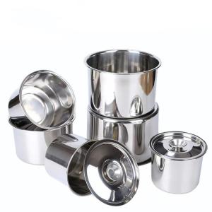 Quality Stainless Steel Round Sauce Bucket Container With Lid wholesale