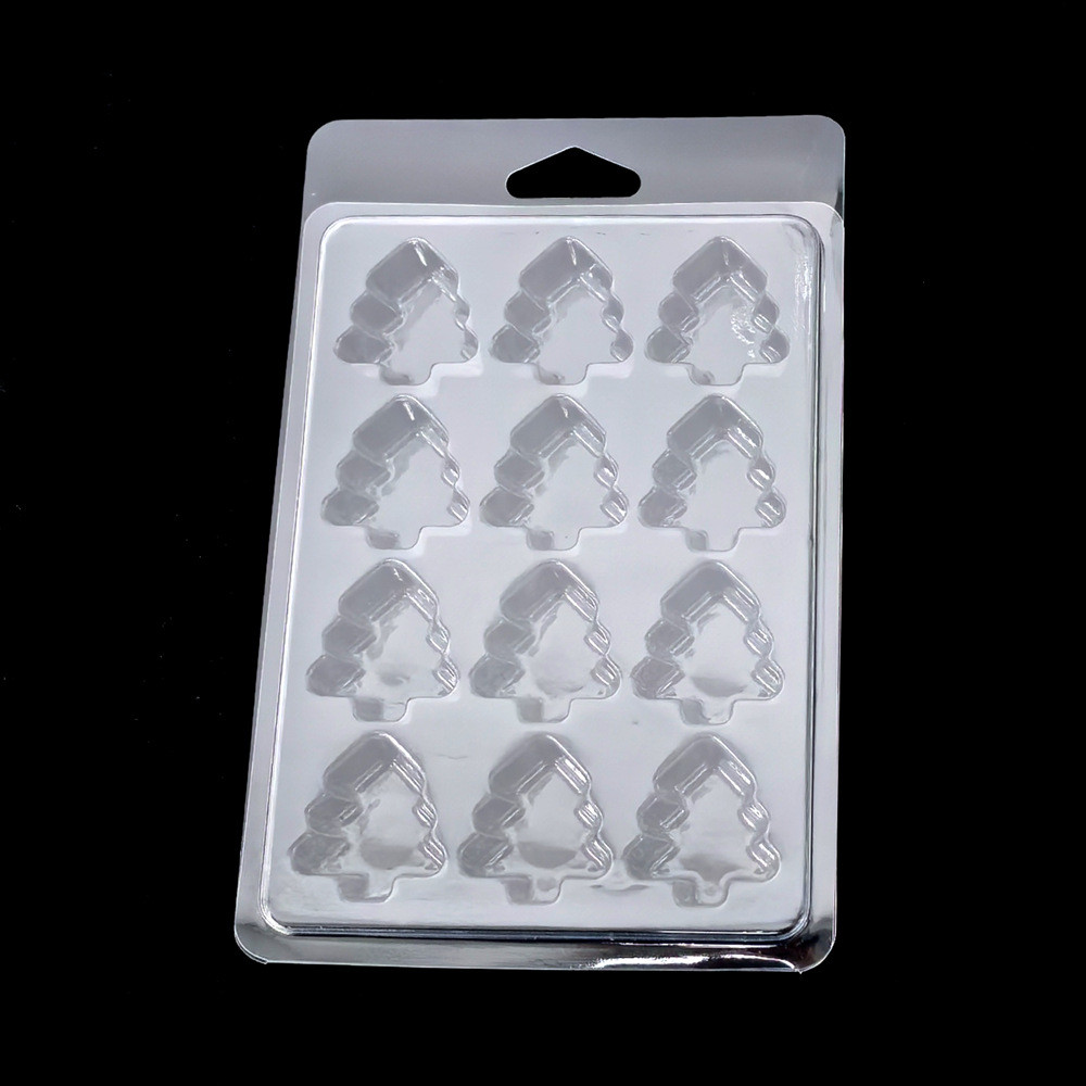 Custom Clear Plastic Wax Melt Blister Packaging Clamshell Packaging for Candle Wax Blister Candle Box with Hanger