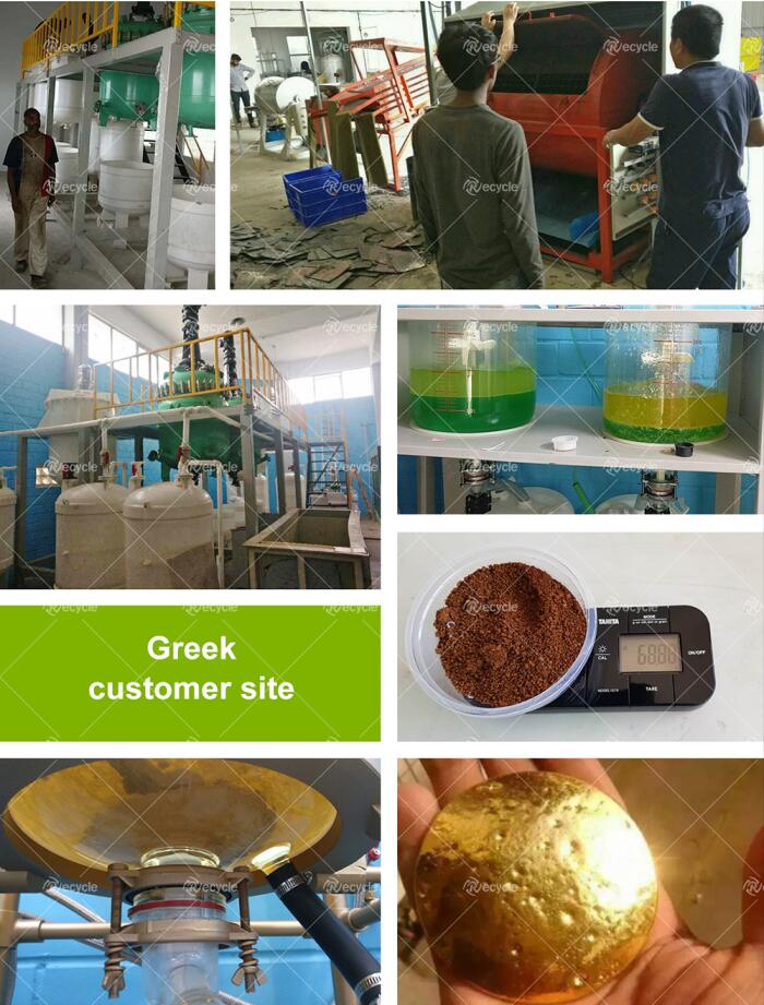 100-250 kw Power PCB RAM IC Chips Gold Recycling Machine Gold Recovery Plant