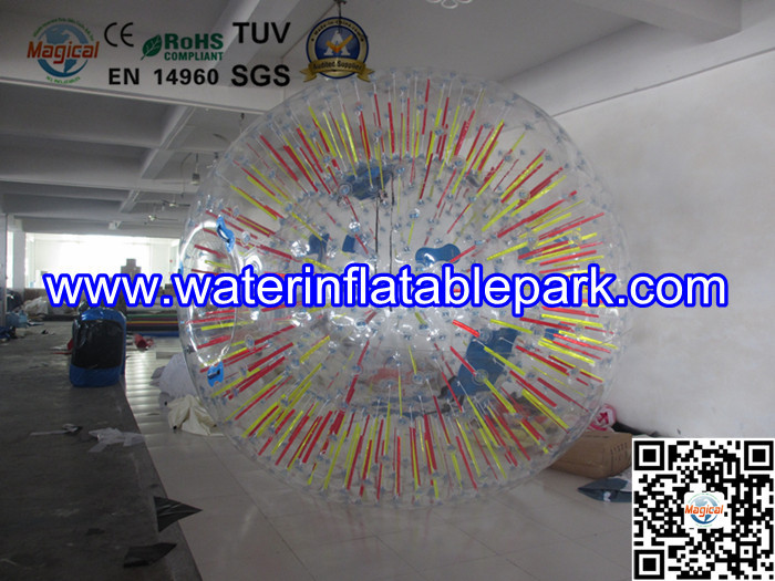 1.0mm Clear Body Inflatable Zorb Ball For Kids , Water Human Hamster Ball