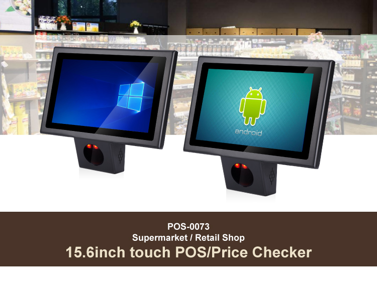 Supermarket Checker Touch POS Systems with 10.1inch Screen and RK3288/J3455/J1900 CPU