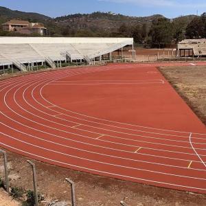 Quality 13mm Thickness Synthetic Rubber Athletic Running Track Professional Sandwich Tartan Track wholesale