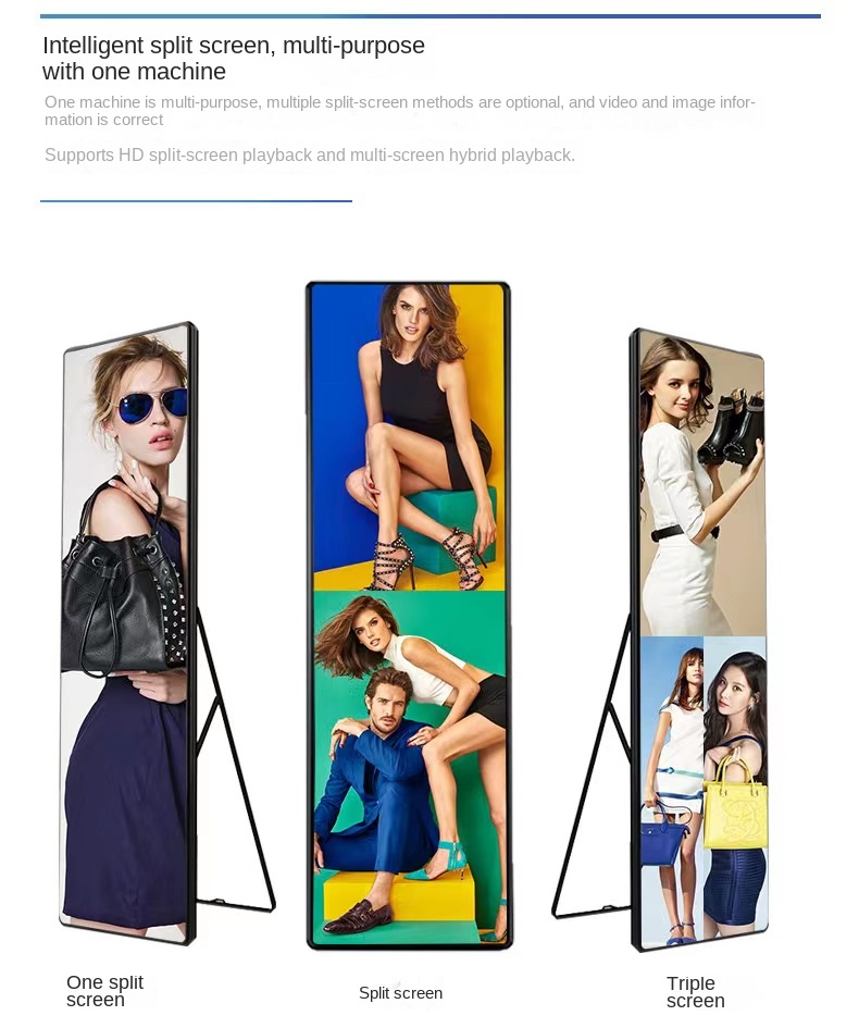 LED Poster Display P2.5 Movable Easy Carry Indoor LED Poster Display Screen LED Placard Menu