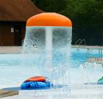 Children Water Splash Pad 3.0m Height Mushroom Water Fountains For Spray Park