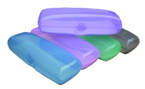 Quality transparent plastic glasses cases with medium size wholesale