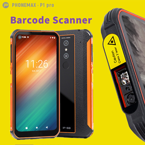 Windows PDA Handheld Computer Android Barcode Scanner 6100mAh Battery