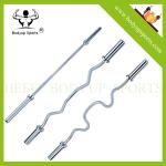 wholesales 47"Solid Steel Chrome OB Curl Bar for weight lifting