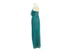 Fashion Suspender Long Women'S Casual Dresses Clothes Flocked Mesh Fabric