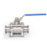 Thread Connection DN15-DN100 Stainless Steel 3PC Clamp Ball Valve for Food