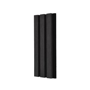 Quality Black Oak Acoustic Wooden Slat Wall Panels 600x2400mm 0.85 NRC Sound Absorption wholesale