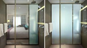 Quality Transparent Glass Window Privacy Film , Energy Saving Switchable Privacy Glass wholesale