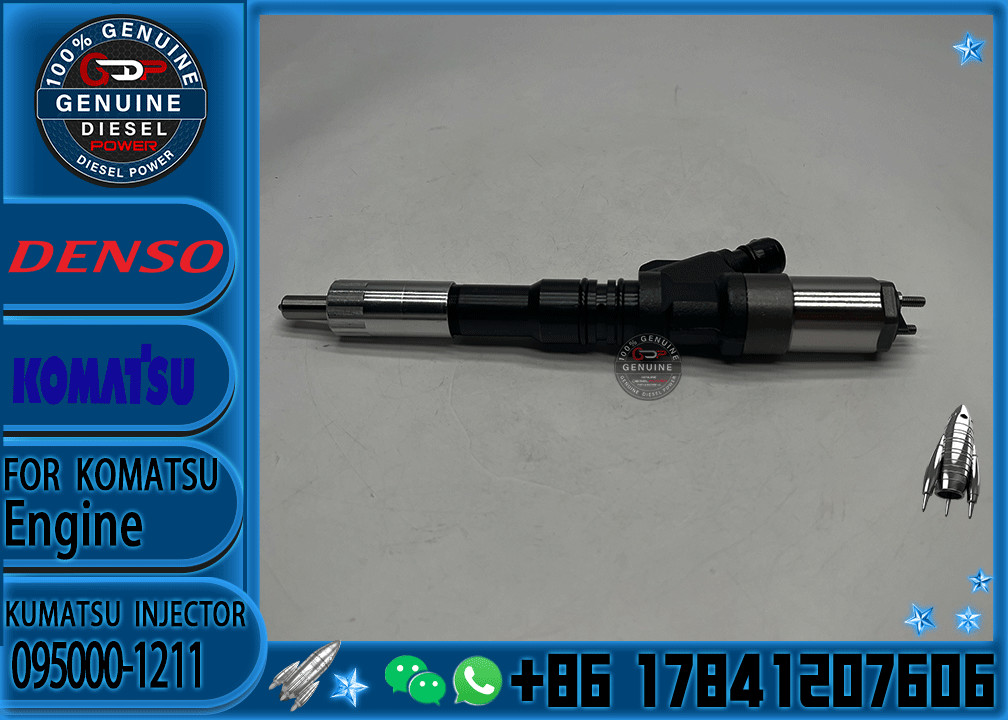 Fuel Nozzle Injector 095000-1211 6156-11-3300 for Komatsu excavator S6D125 Engine