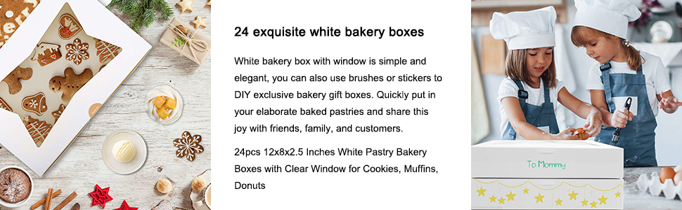 10 12" Inch Tall Cheese Cake Cupcake Paper Bakery Box with Clear Window